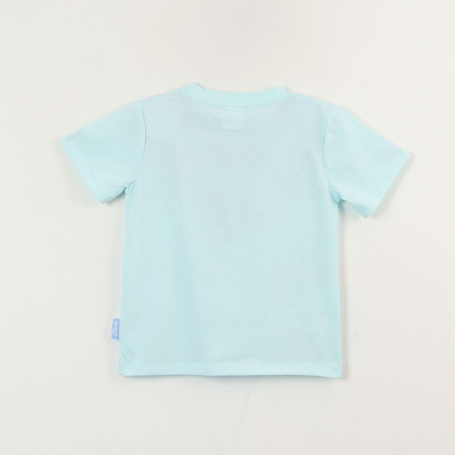 Polera Manga Corta Niño Celeste Friends Bluey-1