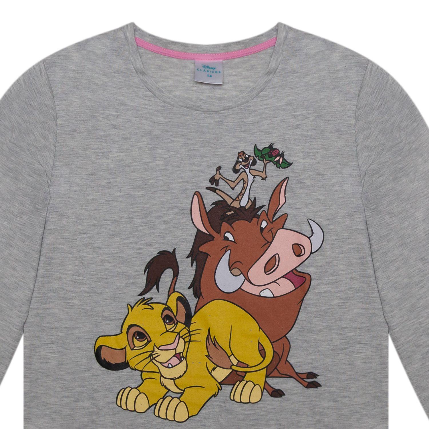 Pijama Niña Rey León Amigos Gris Disney-2