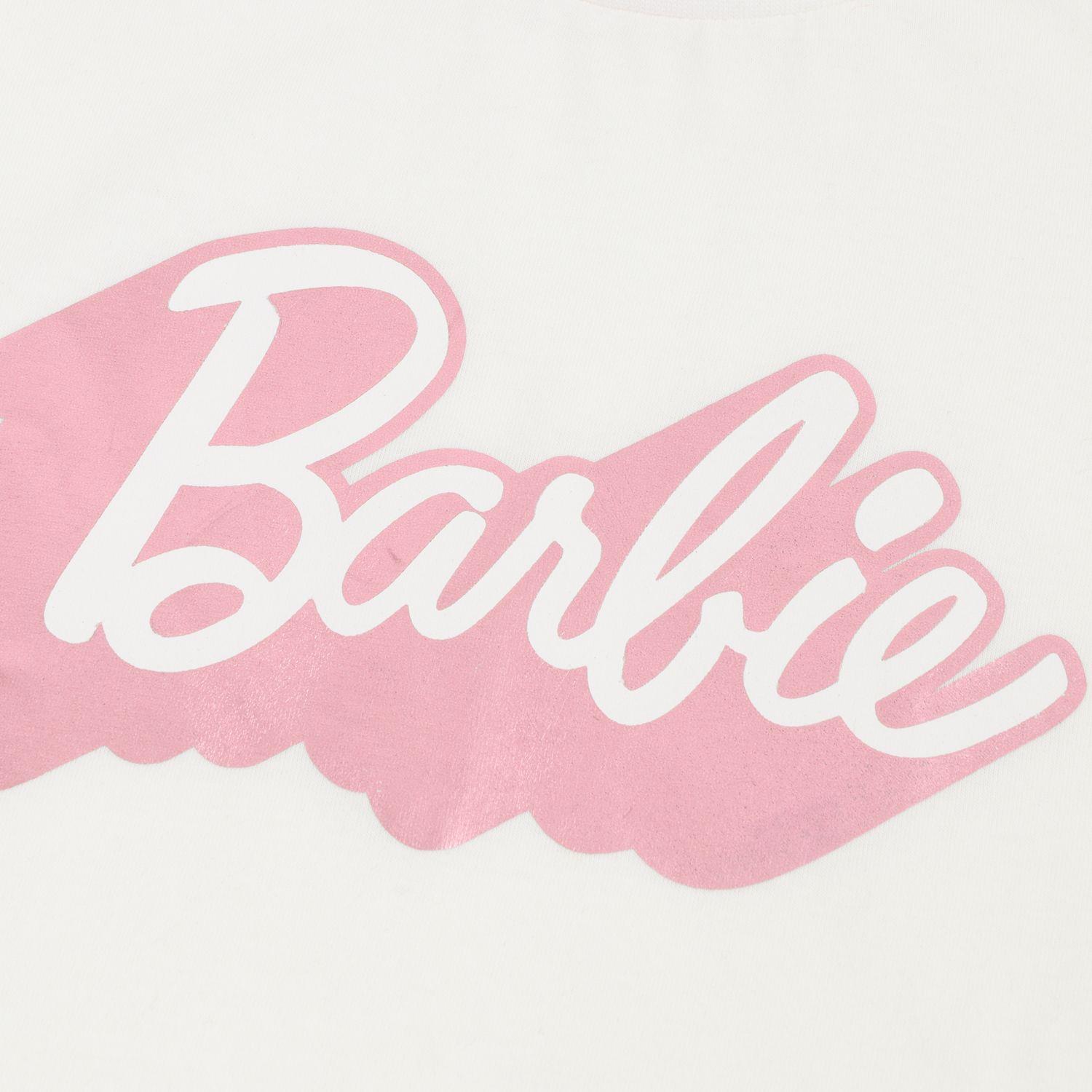 Conjunto Niña Blanco Logo Barbie-2
