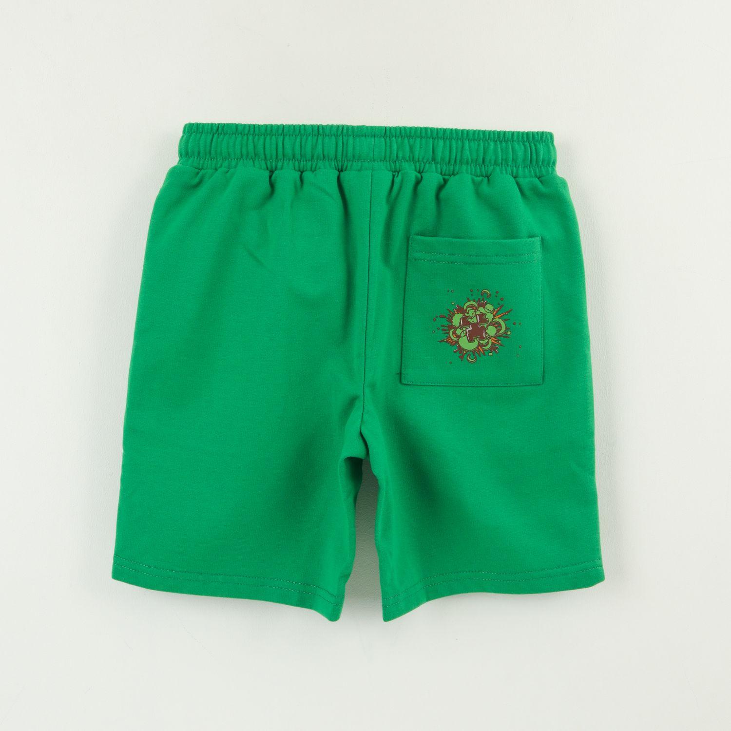 Short Niño Verde Bolsillo Trasero Creeper Minecraft-1
