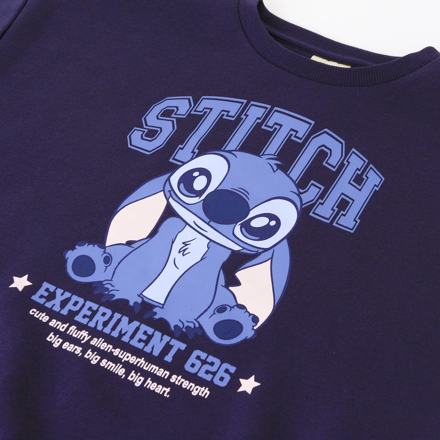 Polerón Cerrado Niña Experiment 626 Lilo Stitch Azul Disney-2