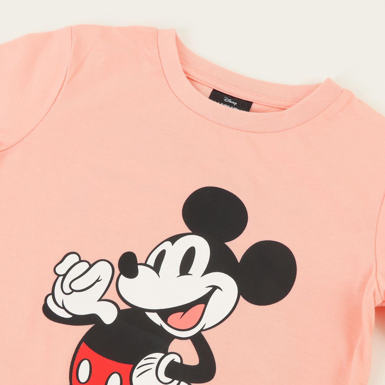 Polera Manga Corta Niño Damasco Back Print Mickey Disney-2