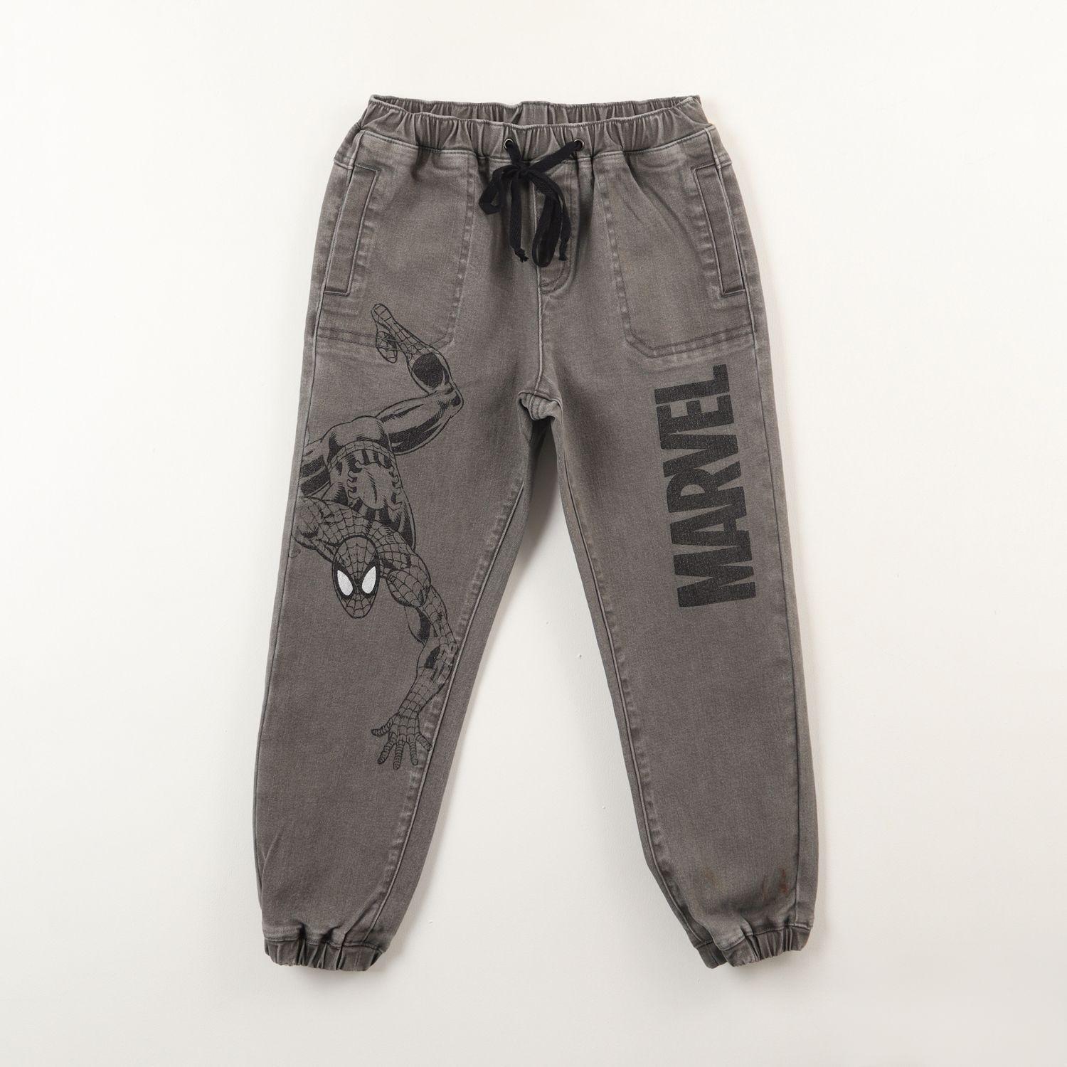 Jeans Niño Spiderman Personaje Gris Marvel-0