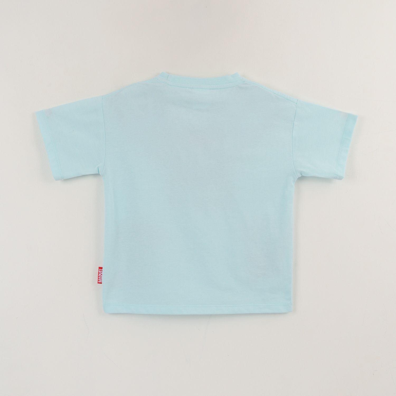 Polera Manga Corta Niño Turquesa Personajes Spidey Marvel-1