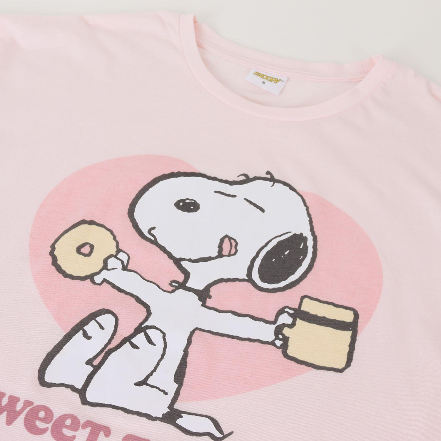 Pijama Manga Corta Mujer Rosado Sweet Snoopy-2