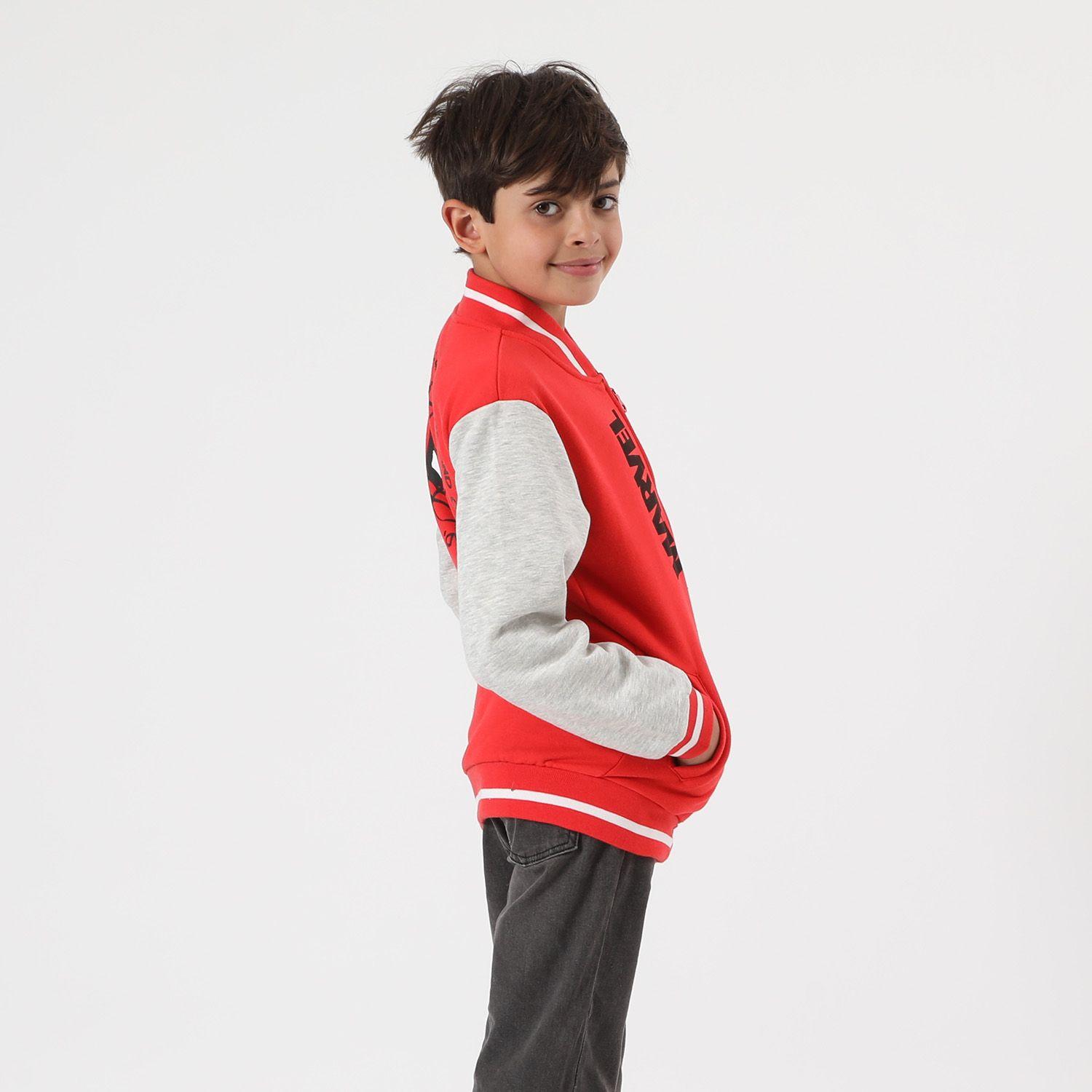 Poleron Niño Spiderman Head Logo Rojo Marvel-2