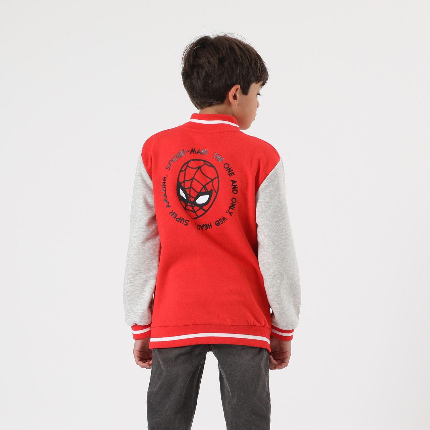 Poleron Niño Spiderman Head Logo Rojo Marvel-3