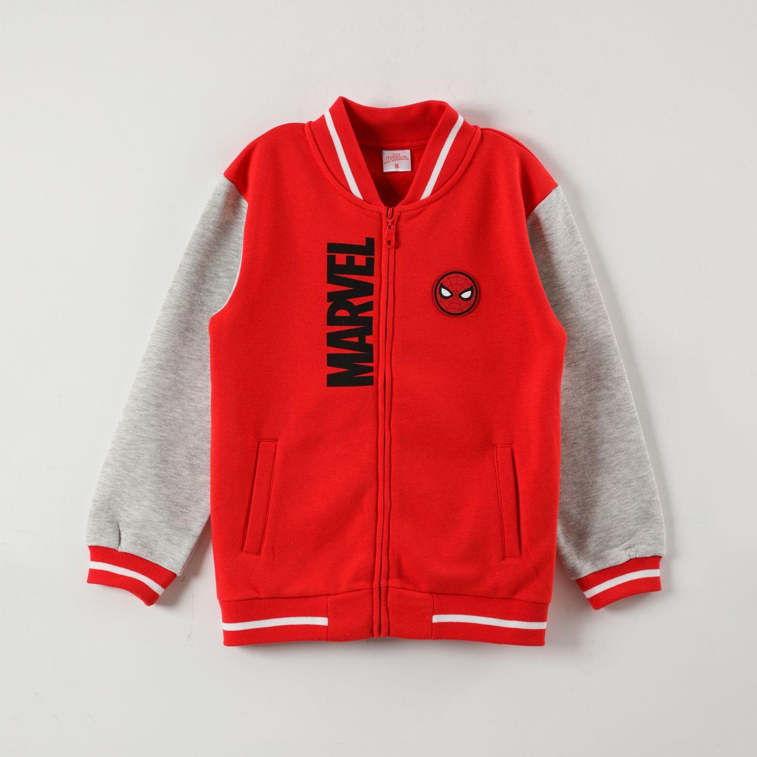 Poleron Niño Spiderman Head Logo Rojo Marvel-4