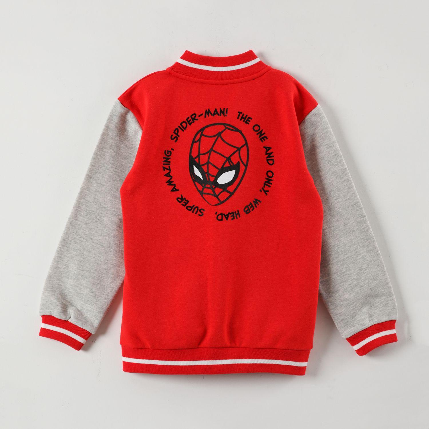 Poleron Niño Spiderman Head Logo Rojo Marvel-6