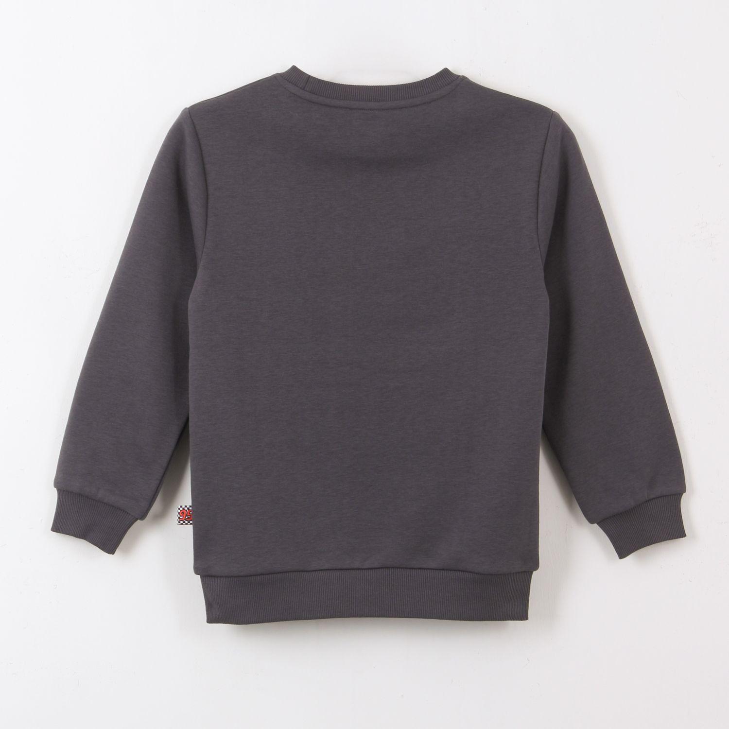 Polerón Cerrado Niño Rayo McQueen Cars Gris Disney-1