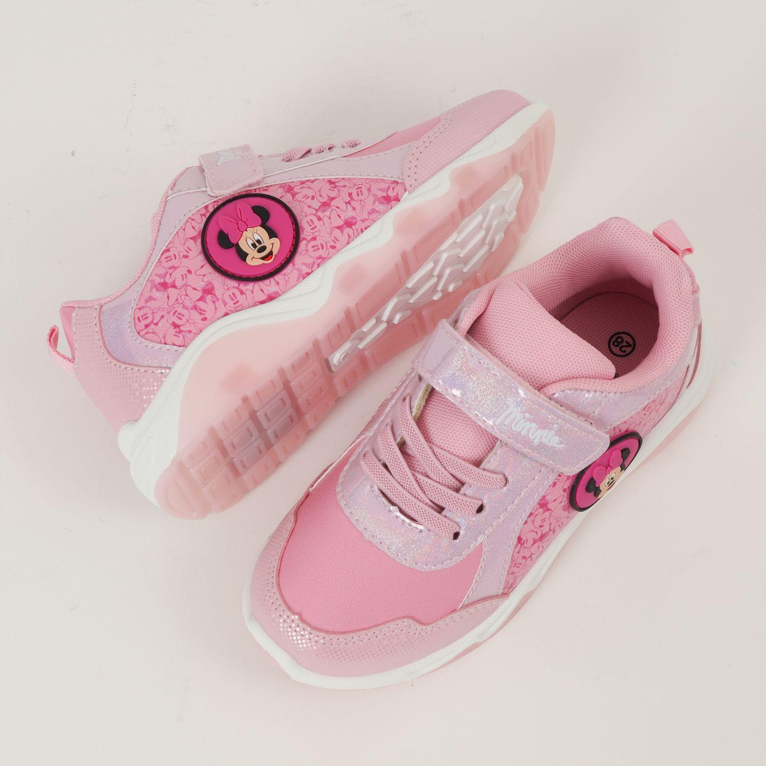 Zapatilla Con Luces Niña Minnie Full Print Rosado Disney-2