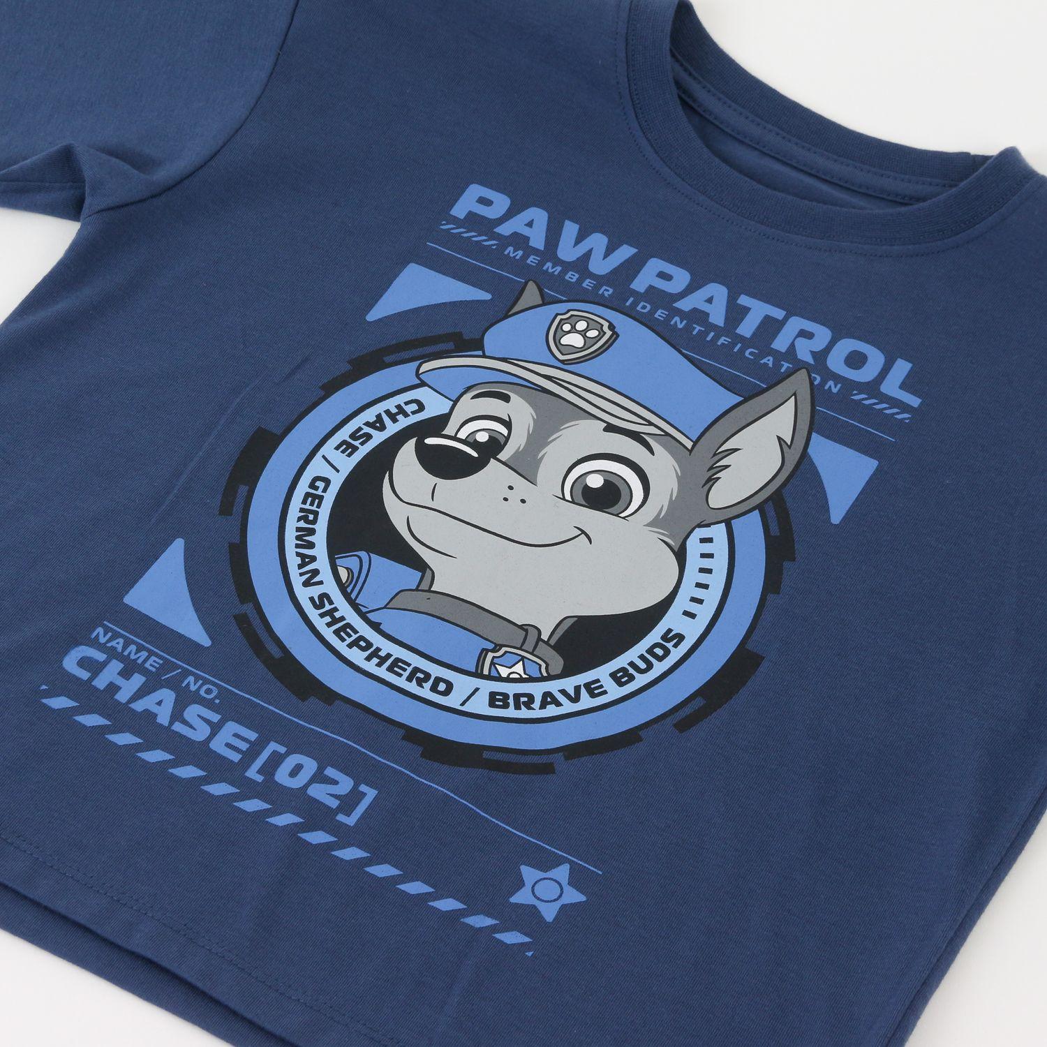 Polera Manga Corta Niño Paw Patrol Azul Marino-2