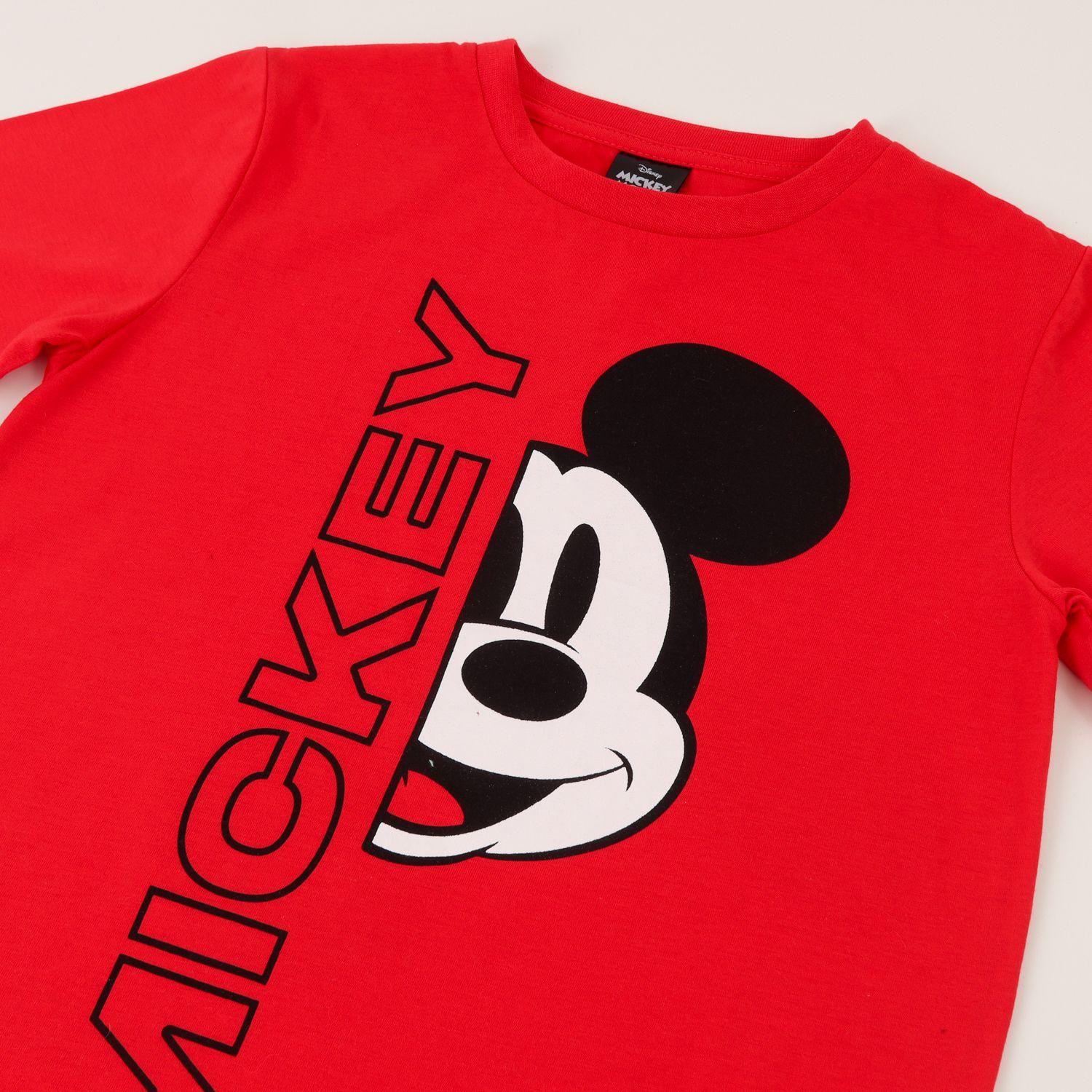 Polera Manga Corta Niño Rojo Mickey Mouse Face Disney-2