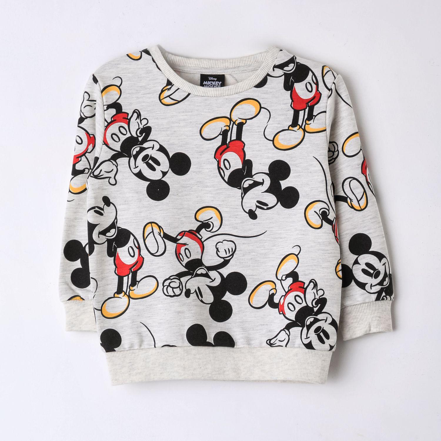 Polerón Cerrado Niño Mickey Disney Full Print Gris-0