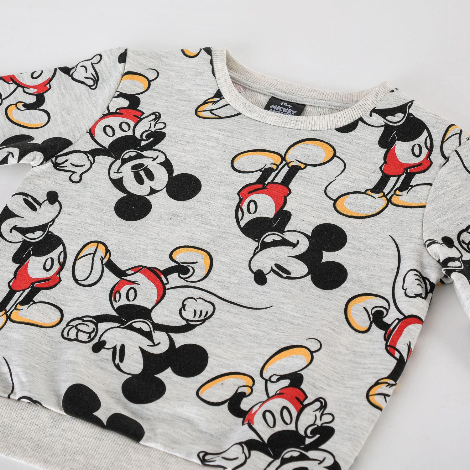 Polerón Cerrado Niño Mickey Disney Full Print Gris-2