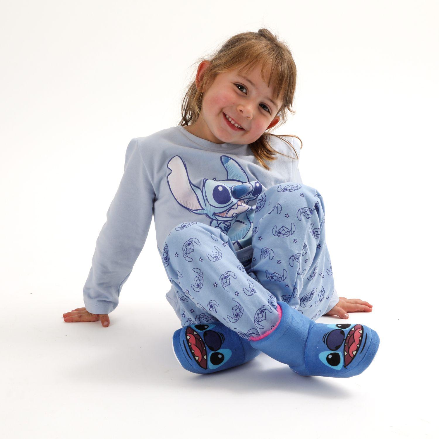Pantufla Bota Niña Lilo & Stitch Face Celeste Disney-0