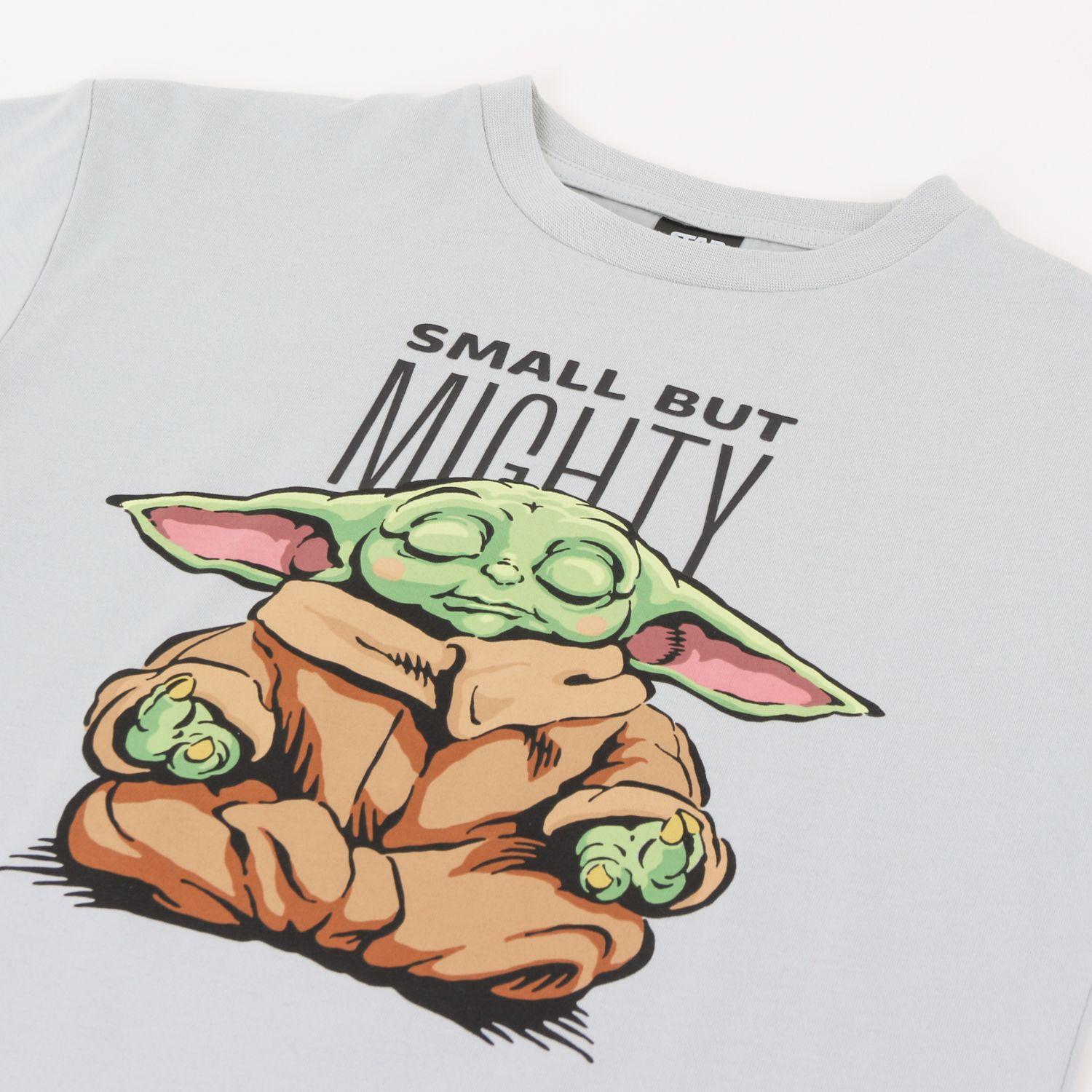Polera Manga Larga Niño Small But Mighty Gris Star Wars-2