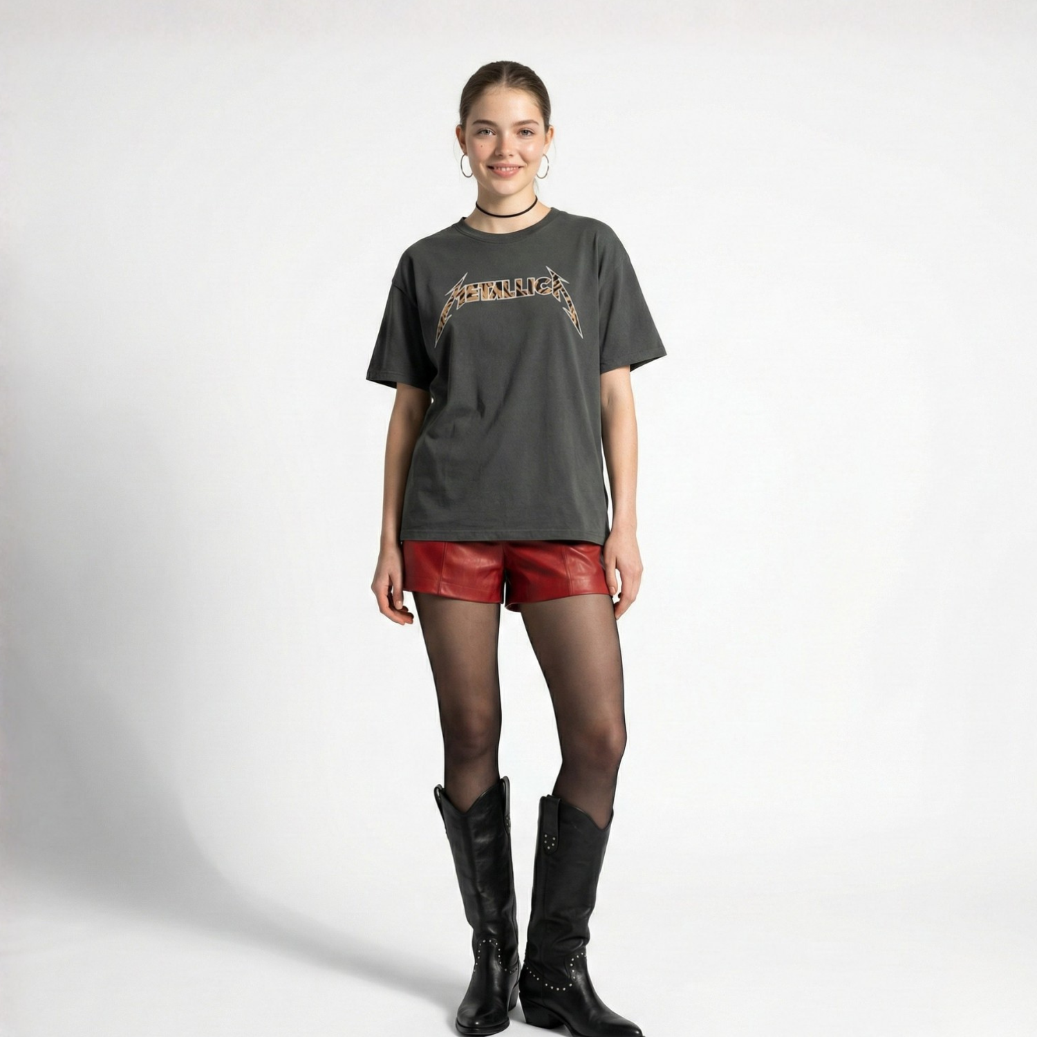 Polera Manga Corta Logo Negro Metallica-0