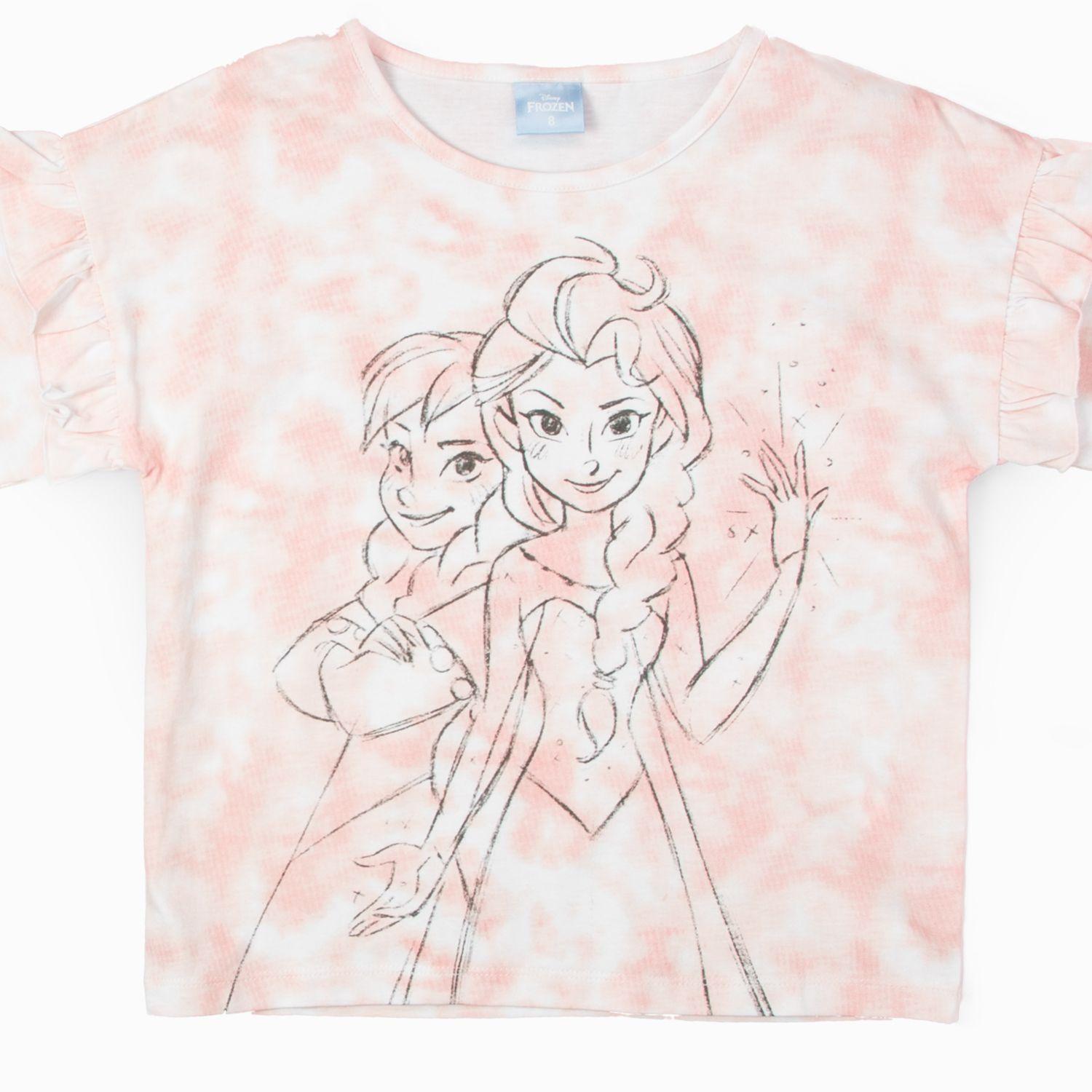Polera Manga Larga Niña Frozen Hermanas Rosado Disney-2