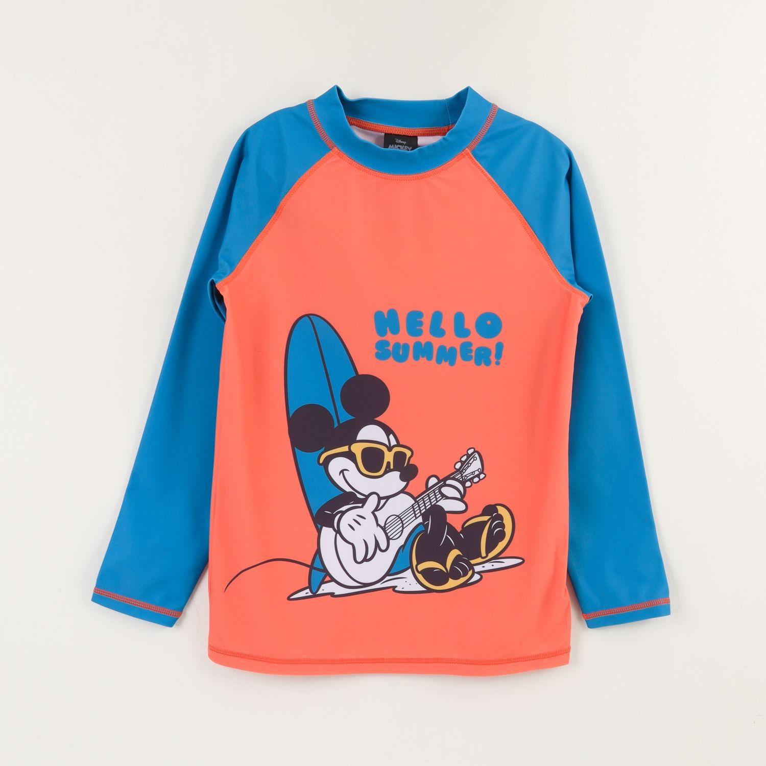 Polera UV Manga Larga Niño Damasco Summer Mickey Disney-0