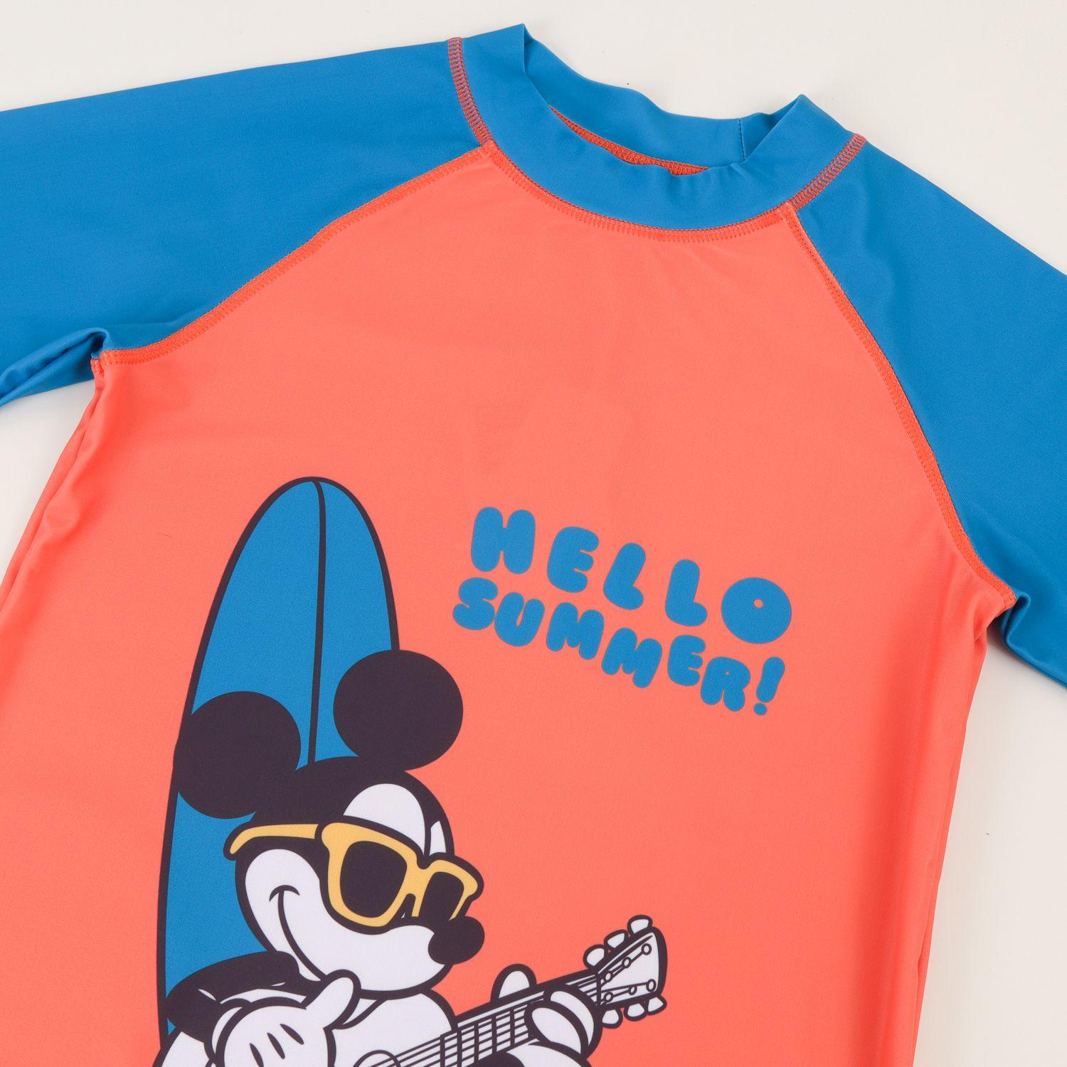 Polera UV Manga Larga Niño Damasco Summer Mickey Disney-2
