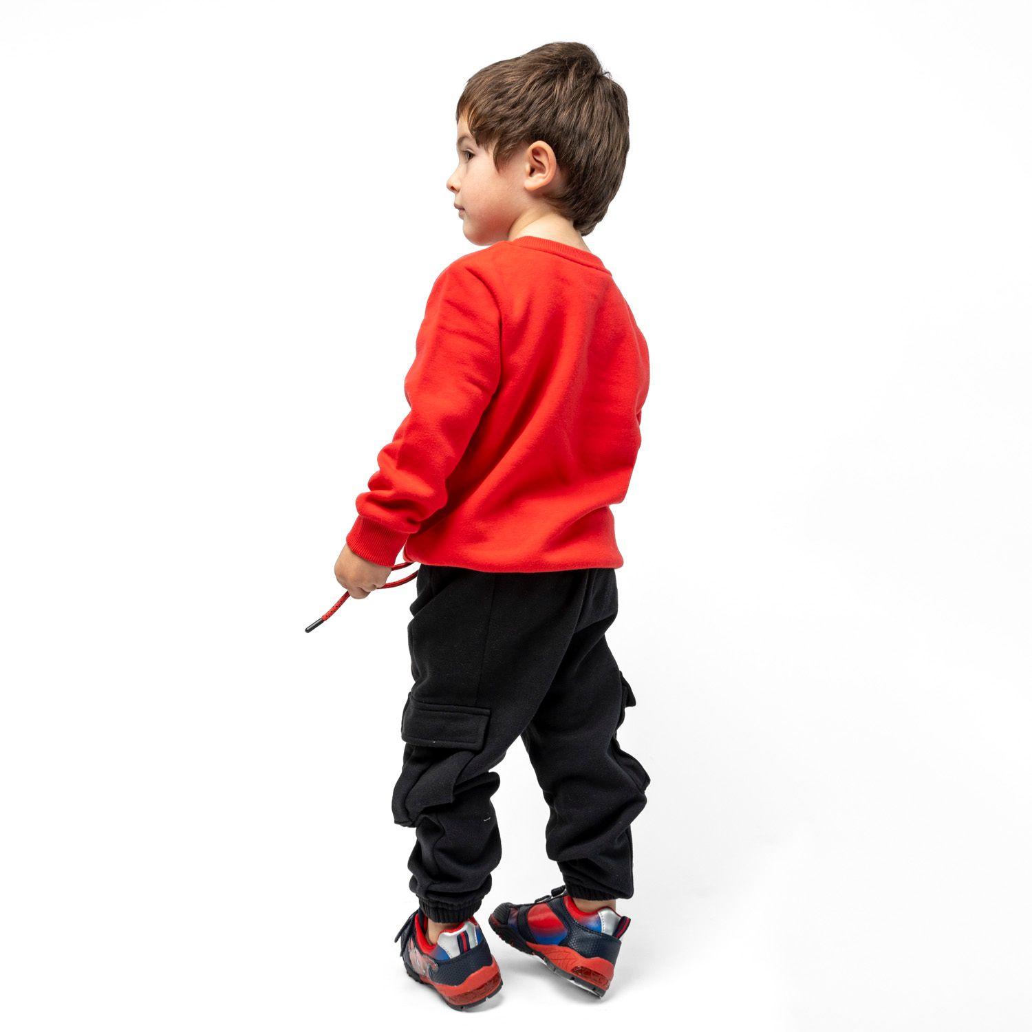 Pantalon de Buzo Niño Bolsillo Spiderman Negro Marvel-1