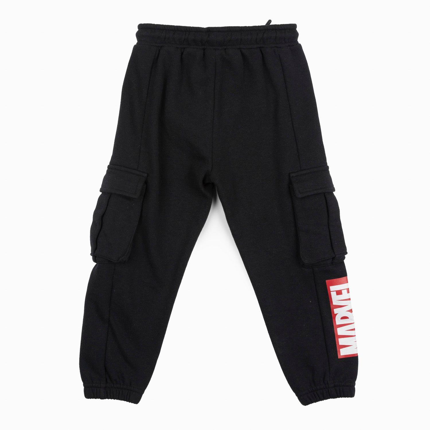 Pantalon de Buzo Niño Bolsillo Spiderman Negro Marvel-3
