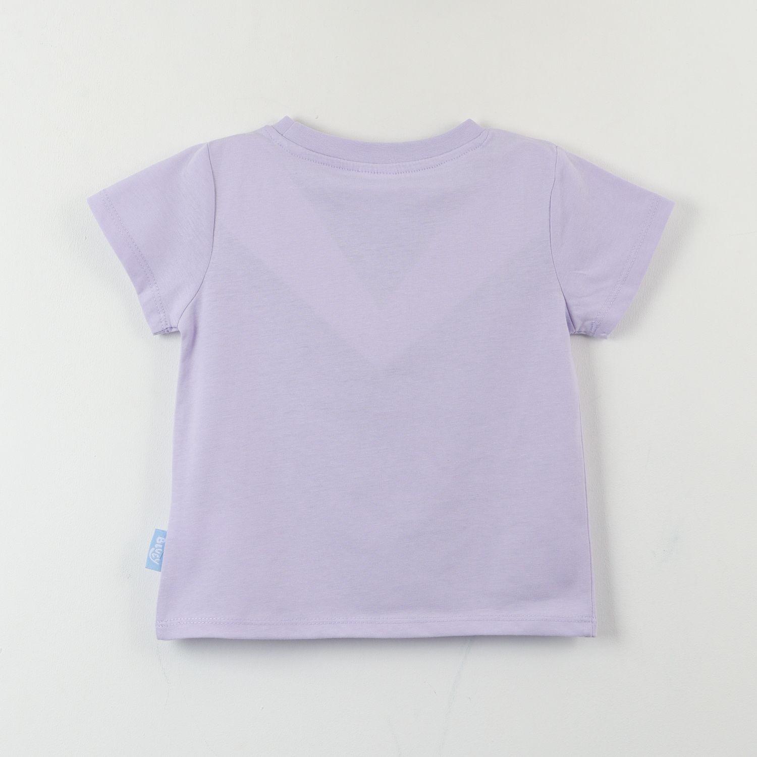 Polera Manga Corta Niña Mariposa Morado Bluey-2