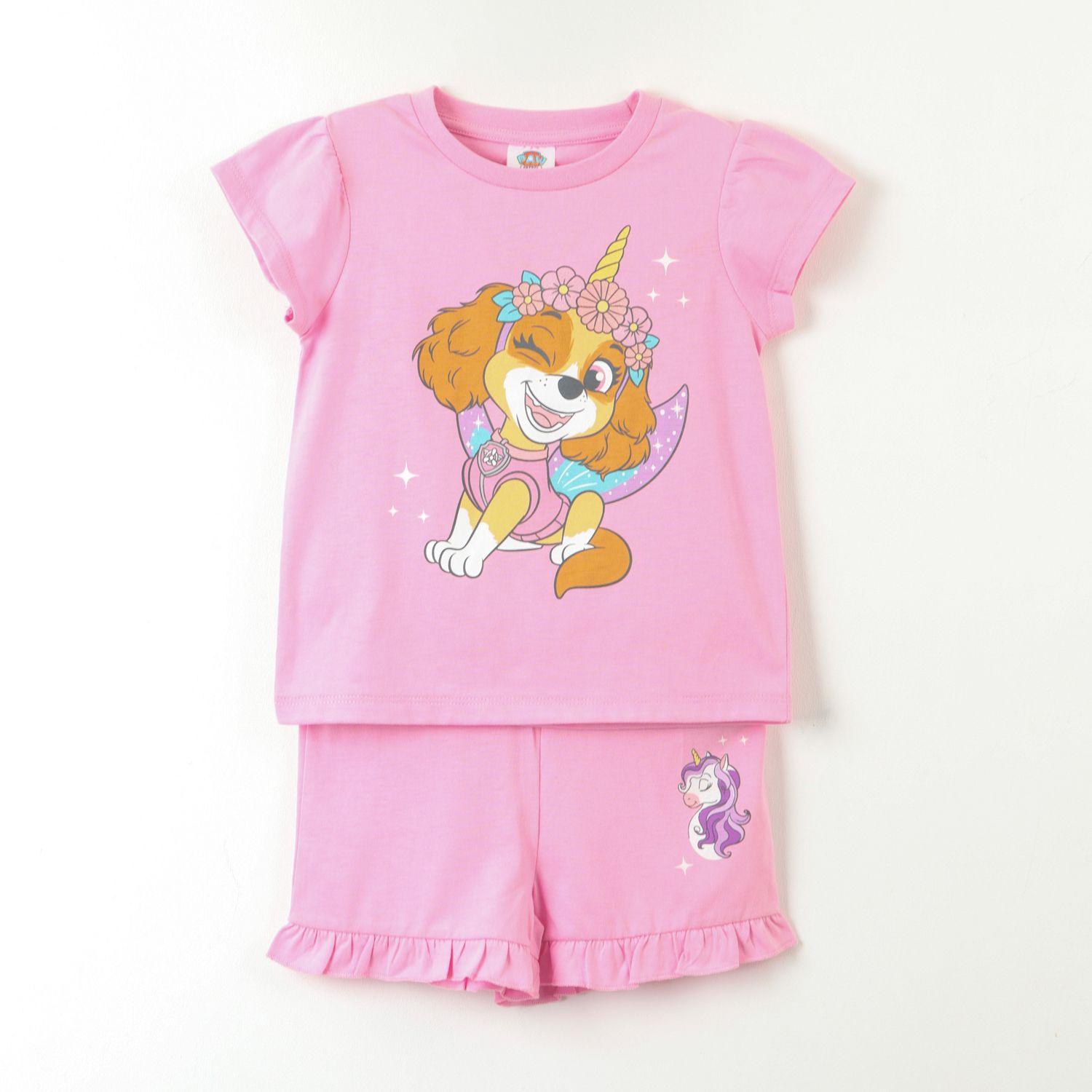 Pijama Manga Corta Niña Rosado Unicornio Paw Patrol-0