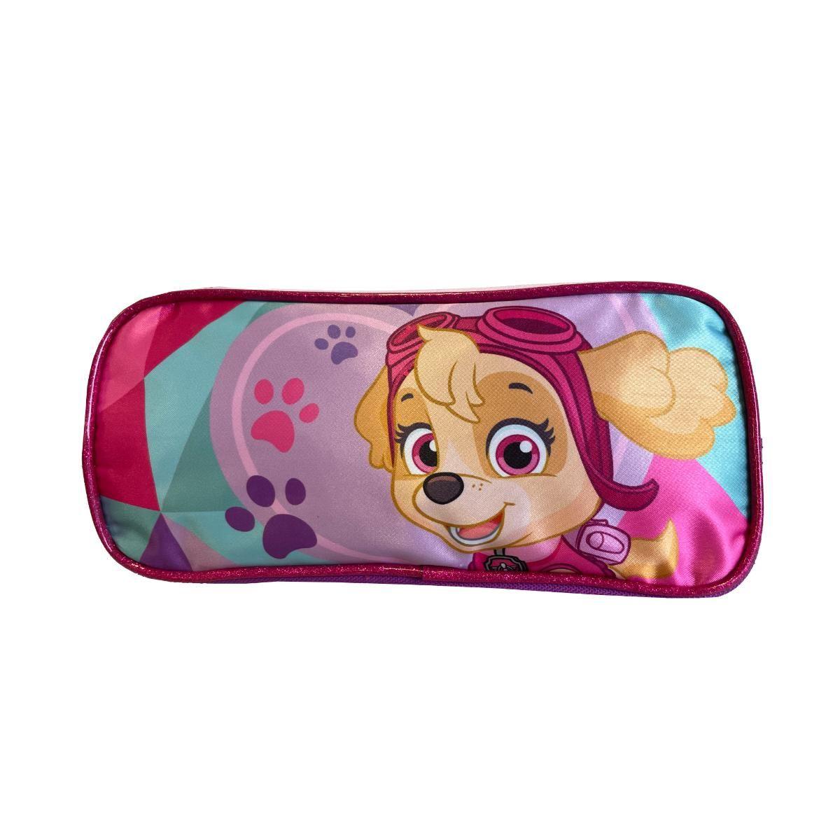 Estuche Doble Cierre Escolar Niña Skye Rosado Paw Patrol-0