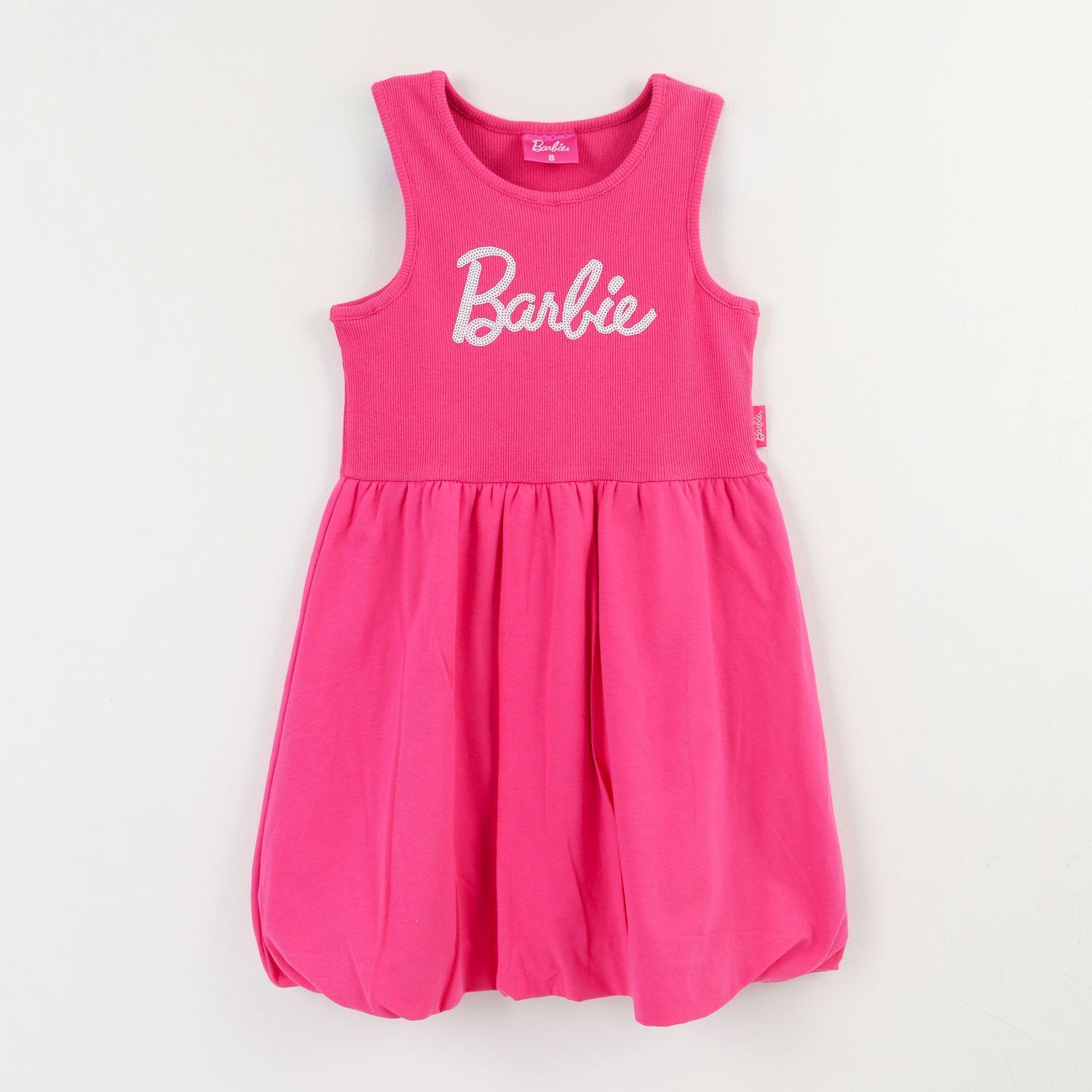 Vestido Sin Manga Niña Rosado Barbie Logo Barbie-0