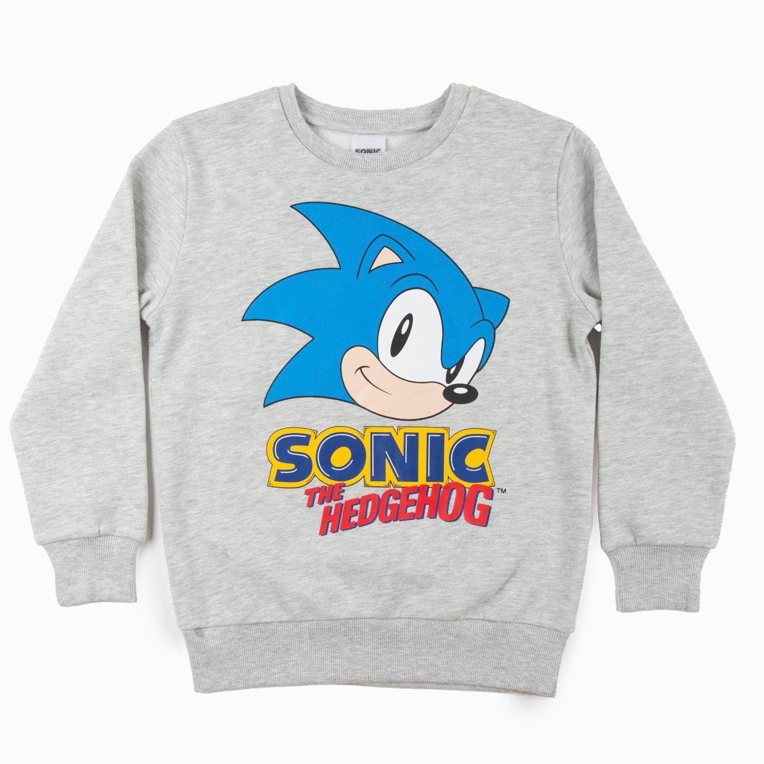 Poleron Cerrado Niño The Hedgehog Gris Sonic-0