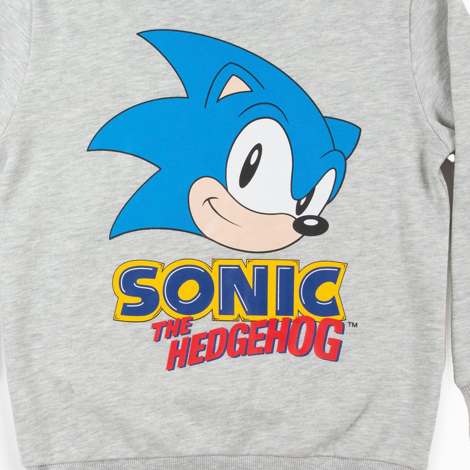 Poleron Cerrado Niño The Hedgehog Gris Sonic-2