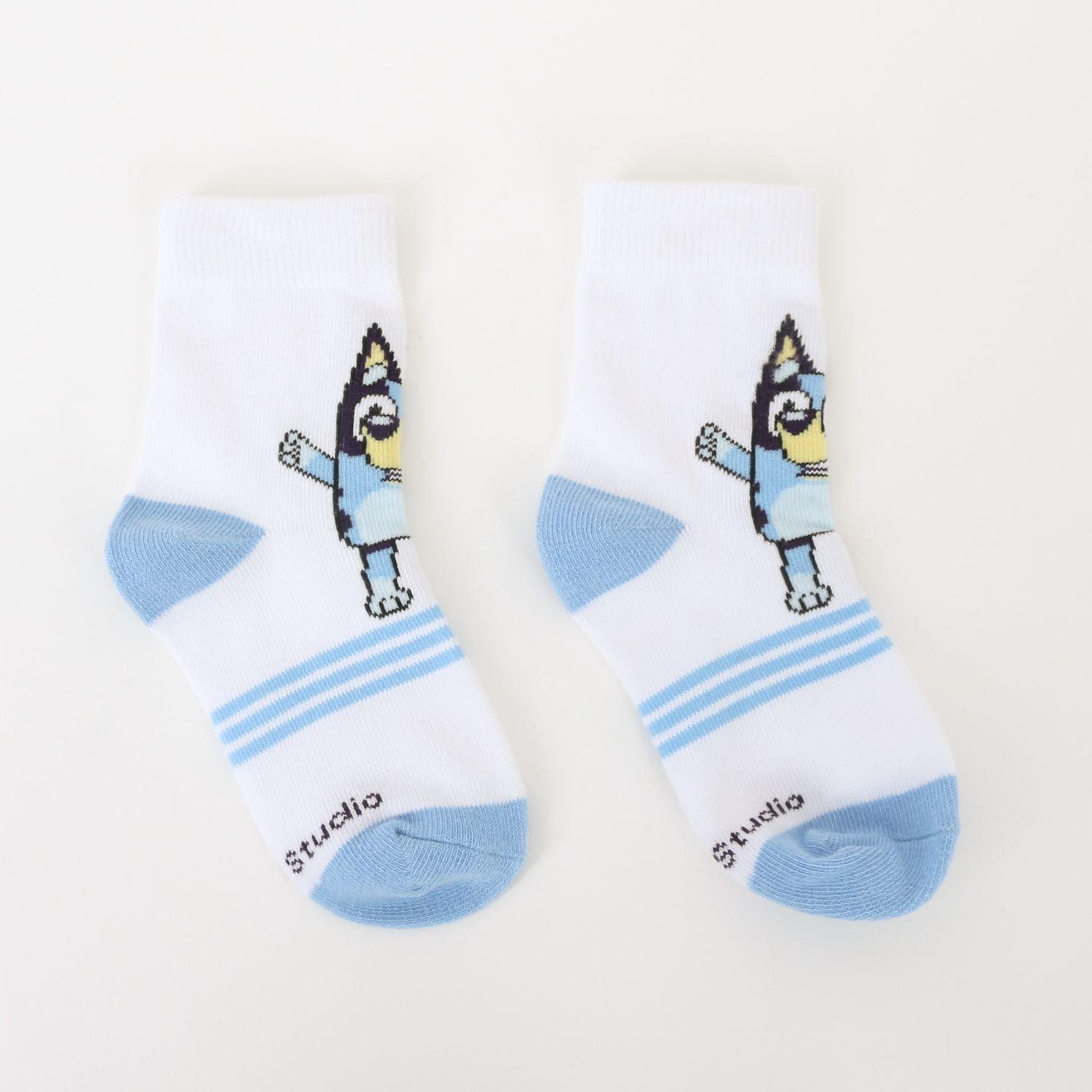 Tripack Calcetines Niña Blanco Full Print Bluey-2