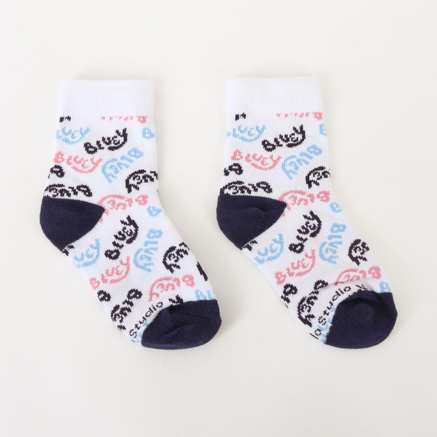 Tripack Calcetines Niña Blanco Full Print Bluey-3