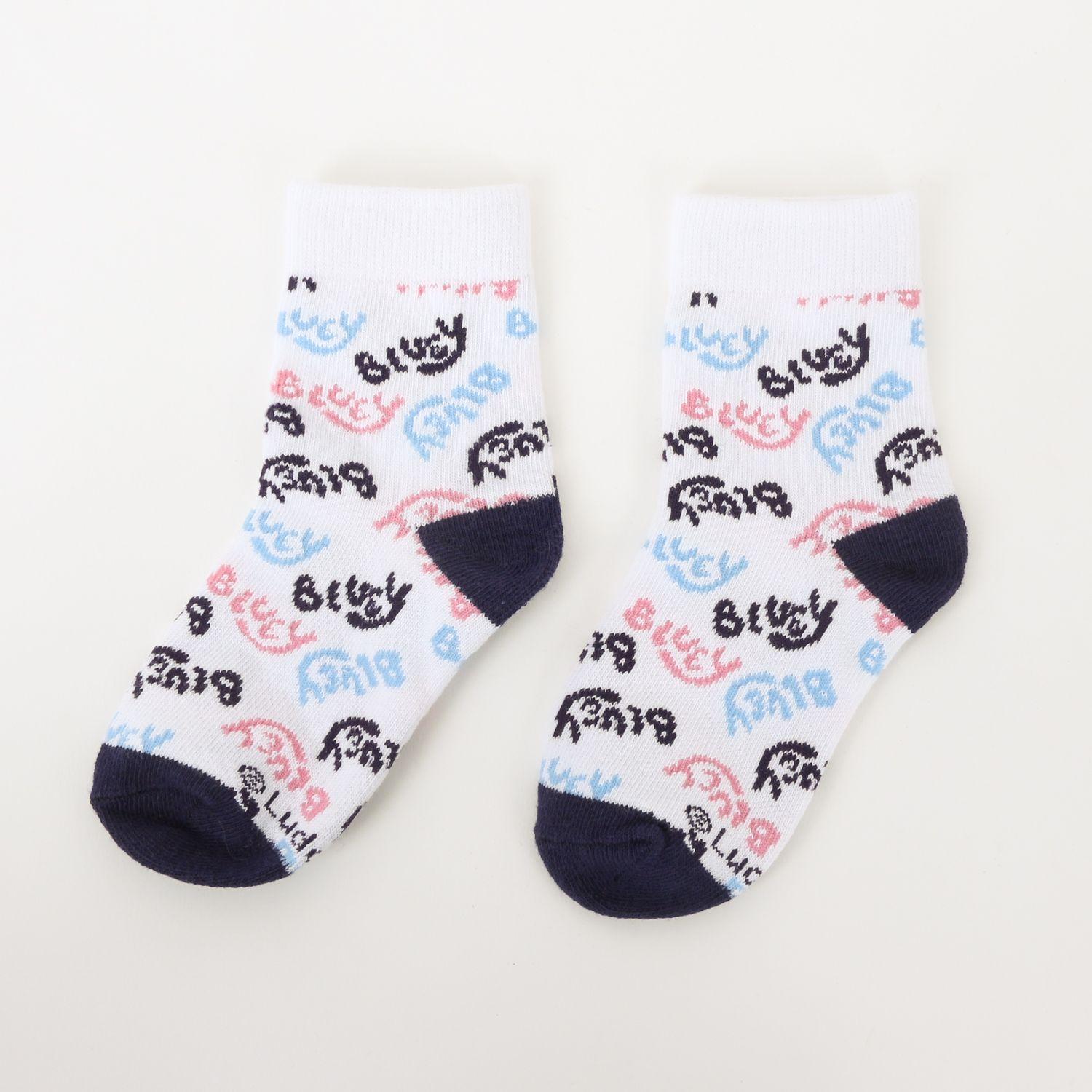 Tripack Calcetines Niña Blanco Full Print Bluey-4