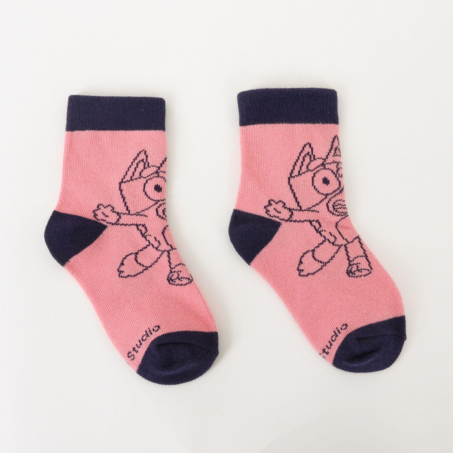 Tripack Calcetines Niña Blanco Full Print Bluey-5