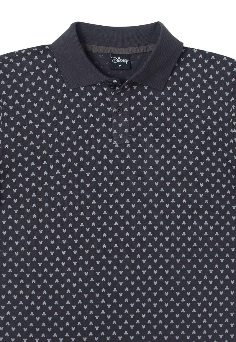 Polera Pique Hombre Mickey Print Negro Disney-2