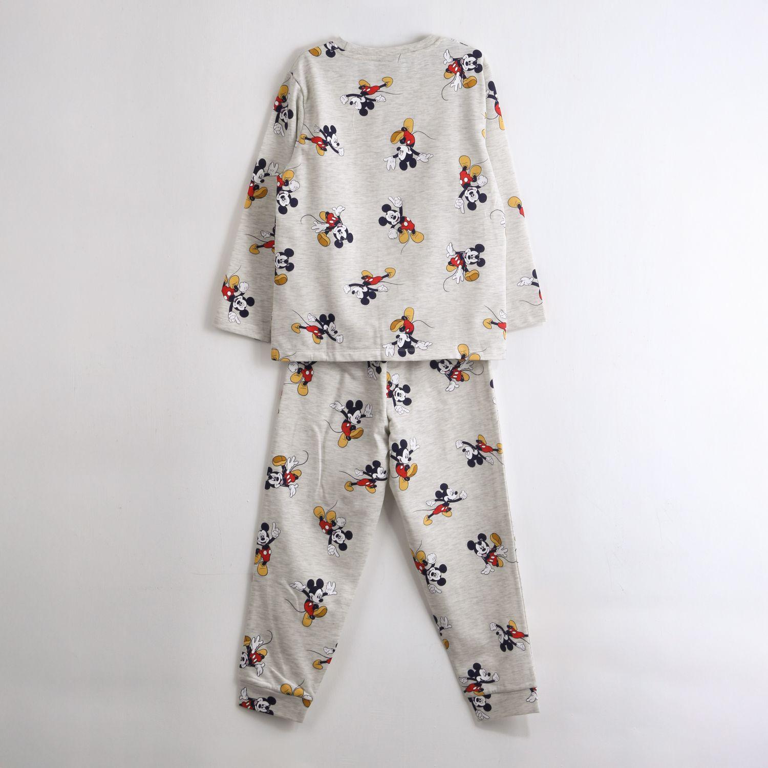 Pijama Manga Larga Niño Full Print Mickey Gris Disney-1