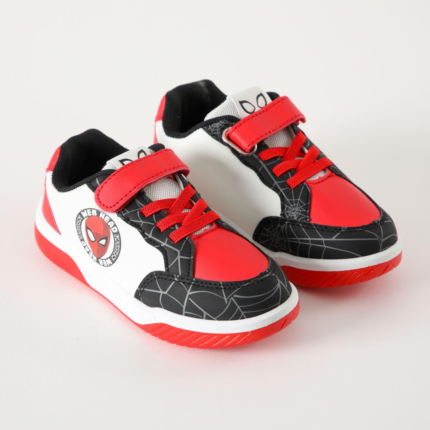 Zapatilla Con Luces Niño Sello Spiderman Blanco Marvel-1
