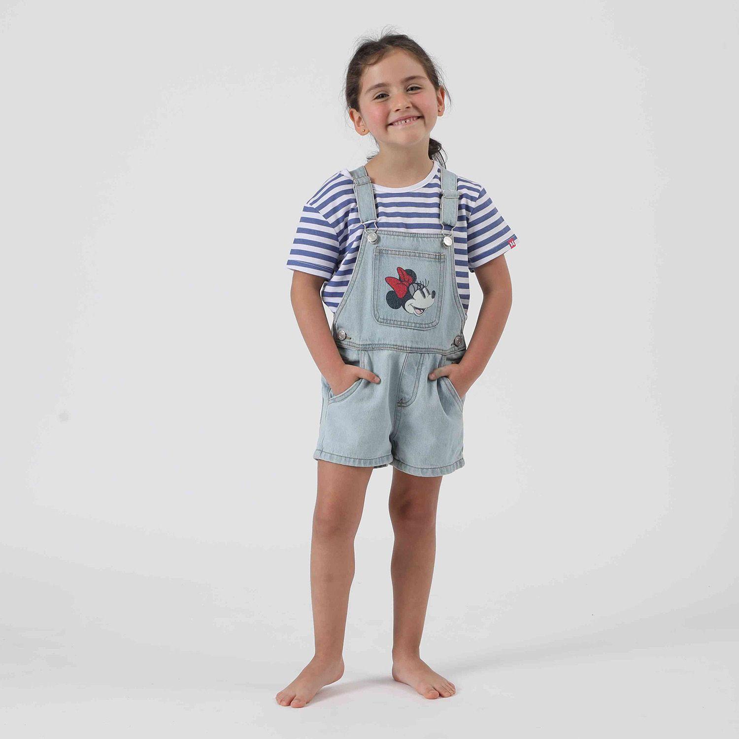 Conjunto Niña Jardinera Denim Minnie Disney-0
