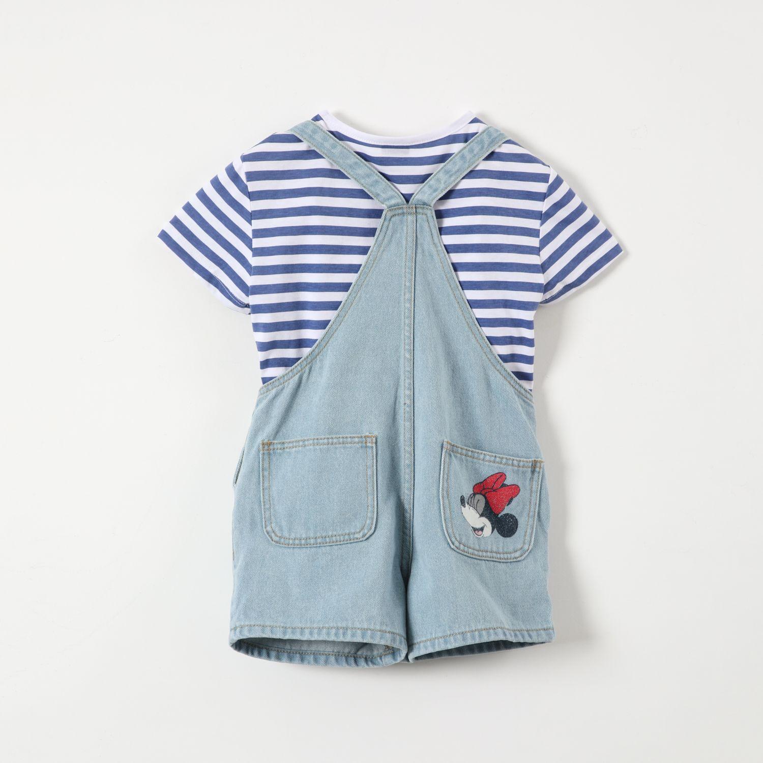 Conjunto Niña Jardinera Denim Minnie Disney-6
