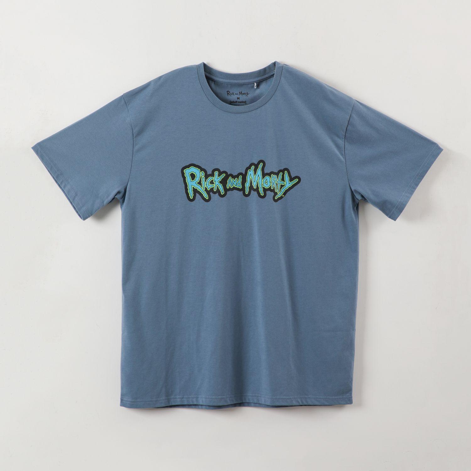 Polera Manga Corta Hombre Celeste Rick and Morty-0