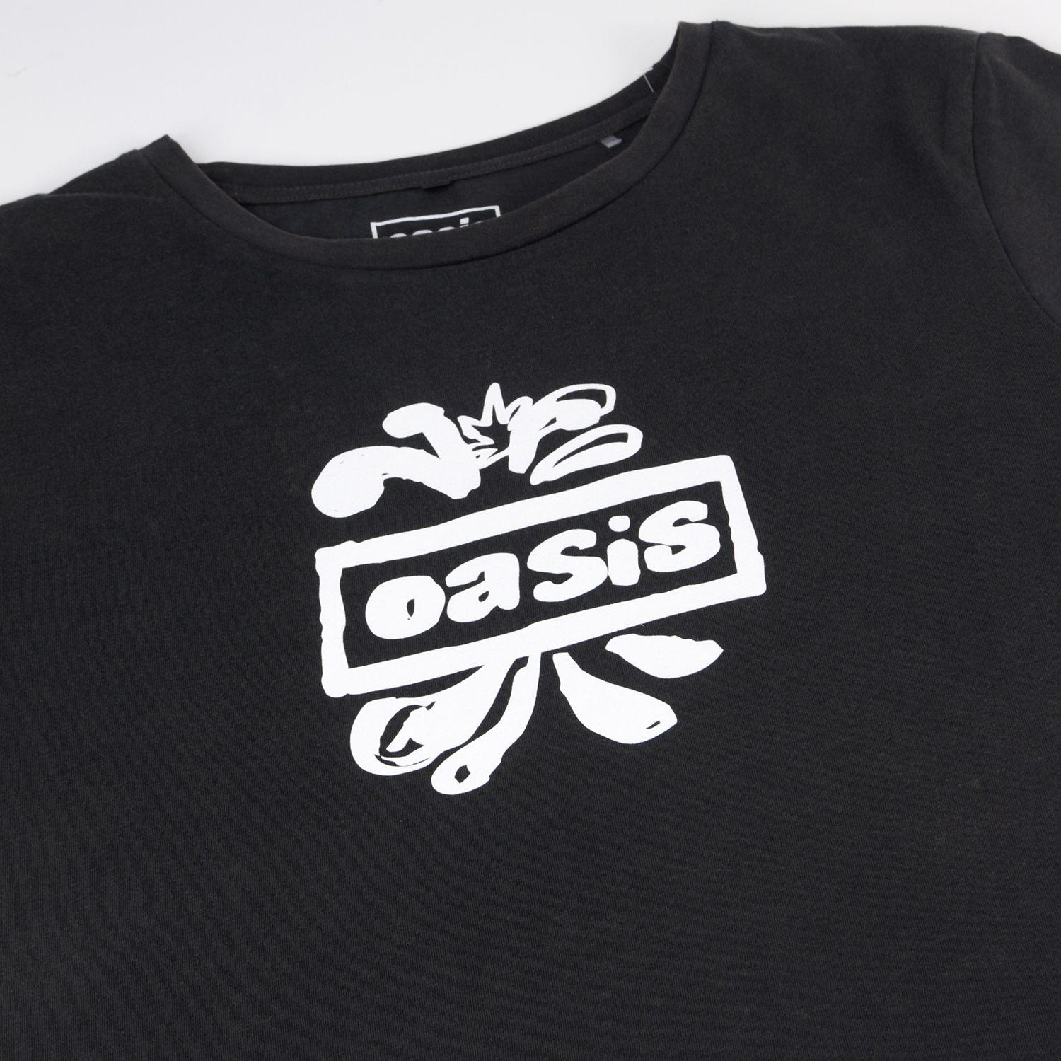 Polera Manga Corta Mujer Negro Playlist Oasis-2