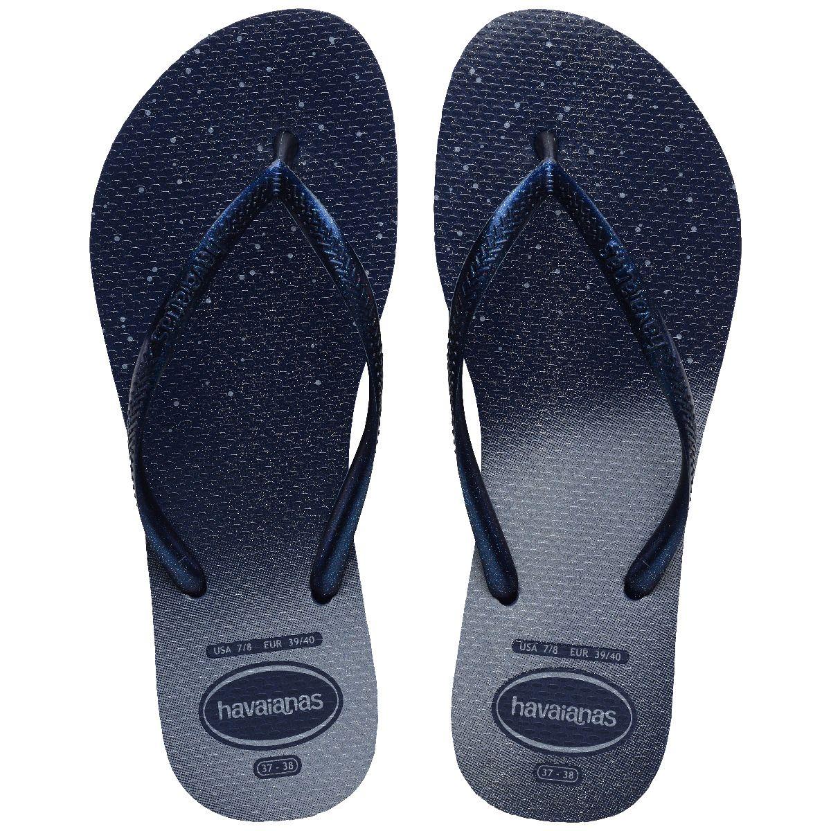 Sandalia Mujer Slim Gloss Azul Havaianas-0