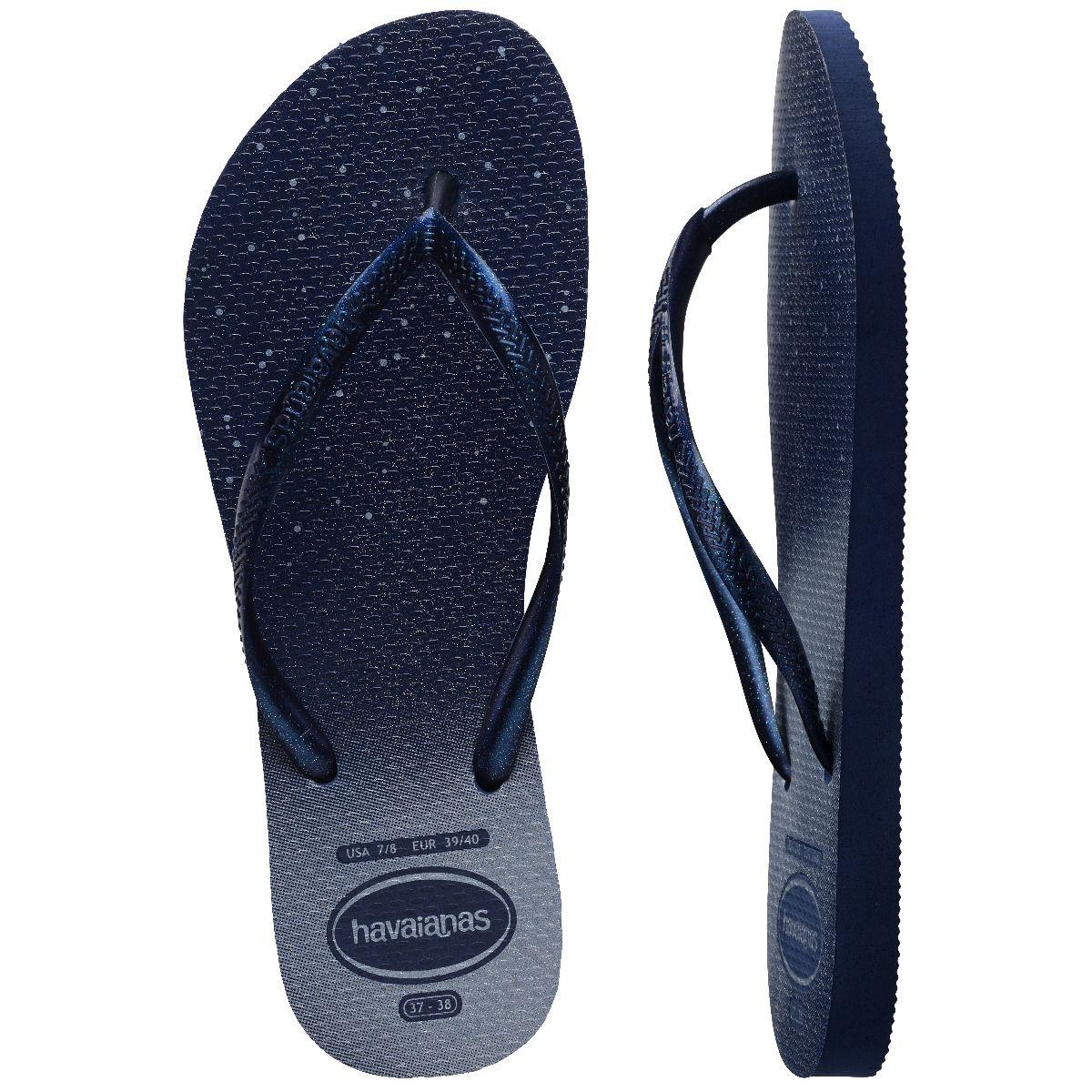 Sandalia Mujer Slim Gloss Azul Havaianas-4