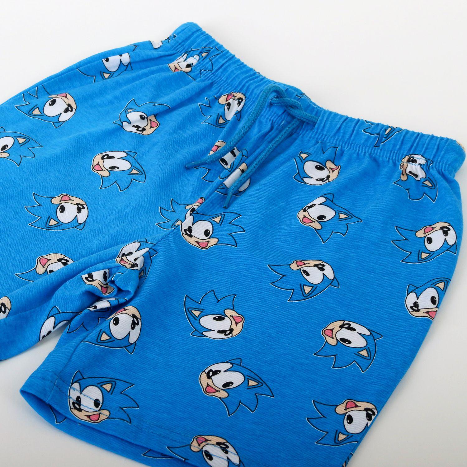 Pijama Manga Corta Niño Sonic Lets Go Celeste-3