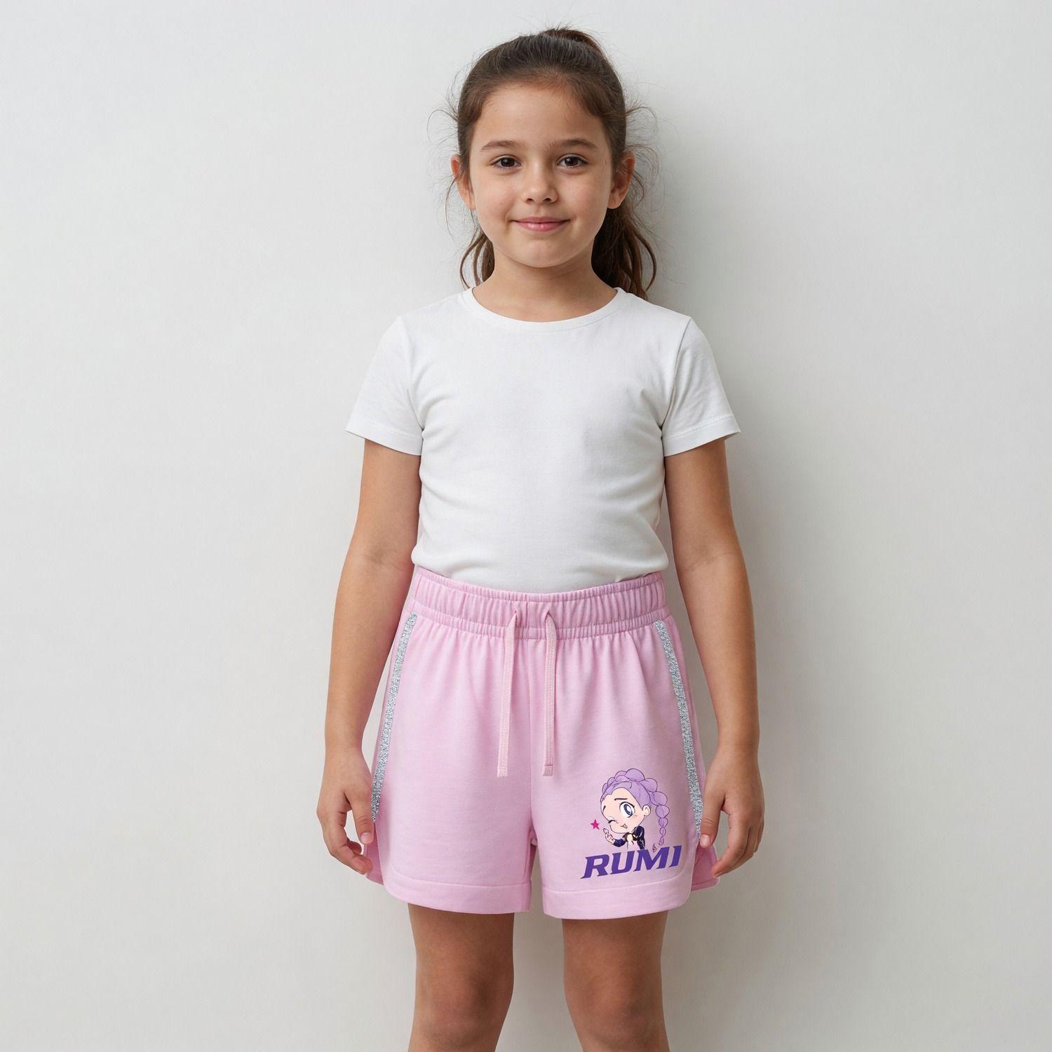 Short Niña Kpop Demon Hunters Rosado-0