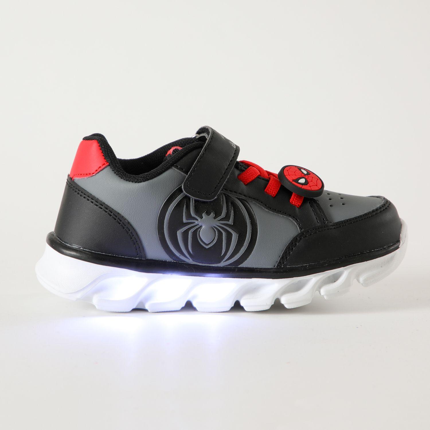 Zapatilla Con Luces Niño Araña Spiderman Negro Marvel-0