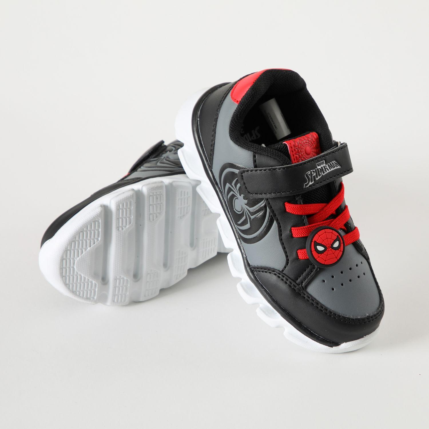Zapatilla Con Luces Niño Araña Spiderman Negro Marvel-2
